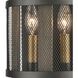 Woodbridge 2 Light 8 inch Matte Black Sconce Wall Light