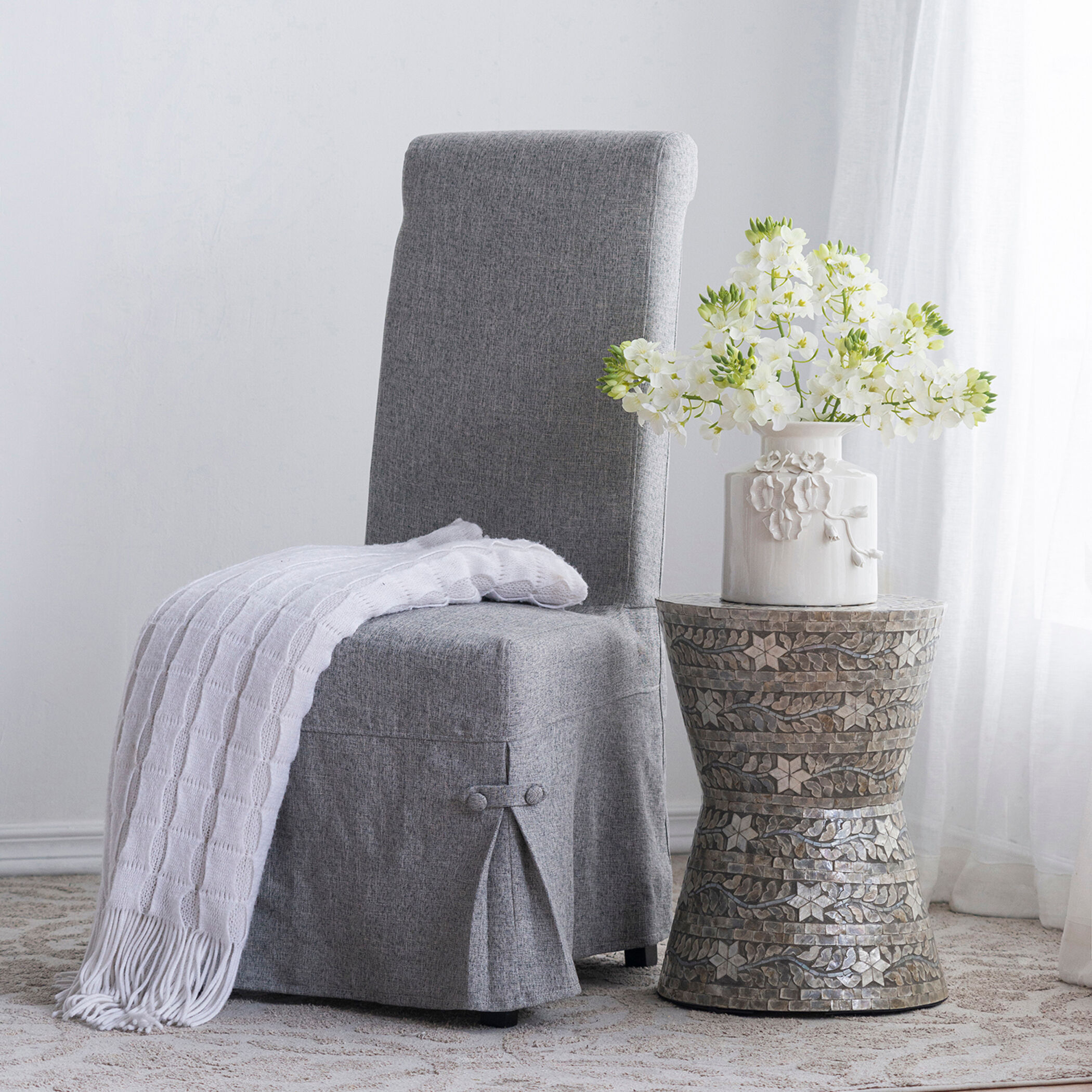 Anita 18.9 inch Cream Stool