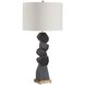 Demelo 31 inch 150 watt Walnut and Antique Brass Table Lamp Portable Light