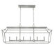 Laurel Ridge 6 Light 42 inch Brushed Nickel Linear Chandelier Ceiling Light