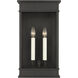 C&M by Chapman & Myers Cupertino 2 Light 22.75 inch Textured Black Outdoor Wall Lantern