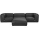 Augustus Santosa Matte Black Modular Sofa, Left Corner