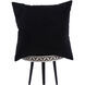 Midnight 20 inch Black Pillow