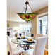 Rose Bush Inverted 3 Light 24 inch Dark Brown Hanging Fixture Ceiling Light