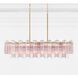 Addis 14 Light 51.75 inch Aged Brass Linear Chandelier Ceiling Light in Spring