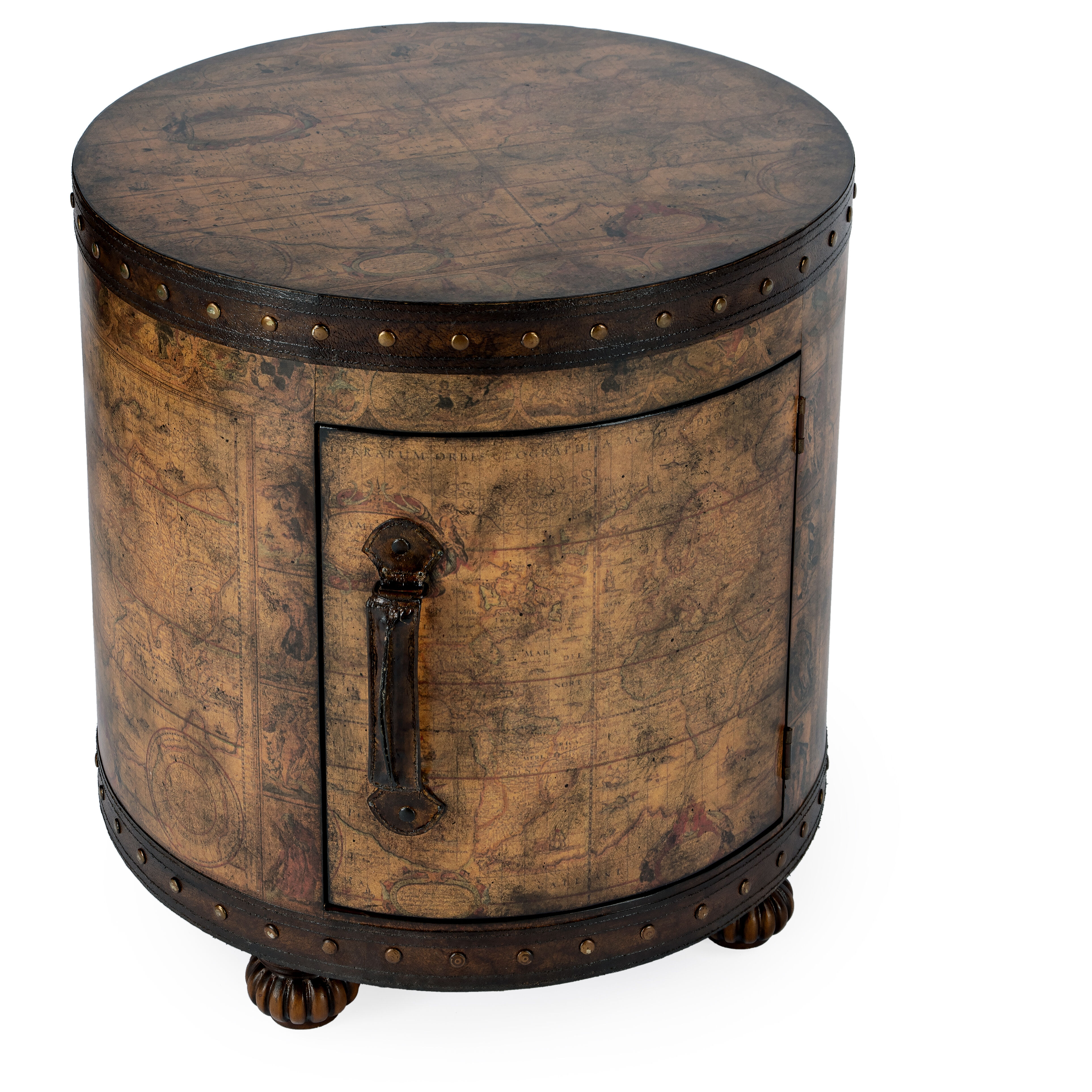 Vasco Old World Map 22 X 20 inch Heritage Accent Table