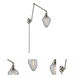 Geneseo 30 inch 60 watt Satin Nickel Swing Arm Wall Light, Franklin Restoration