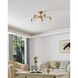 Lillyanna 5 Light 24 inch Brushed Gold Semi-Flush Mount Ceiling Light