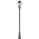 Gannon 3 Light 120.75 inch Black Outdoor Post Mounted Fixture in G9