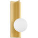 Euro LED 6 inch Gold and Opal ADA Wall Sconce Wall Light