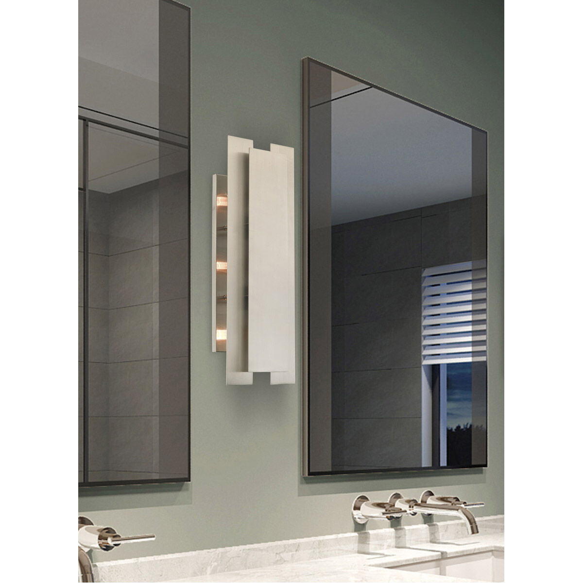 Varick 3 Light 8 inch Brushed Nickel Bath Vanity Wall Light