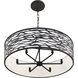 Kato 6 Light 30 inch Carbon Black Semi-Flush Mount Ceiling Light