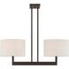 Hayworth 2 Light 30 inch Bronze Linear Chandelier Ceiling Light