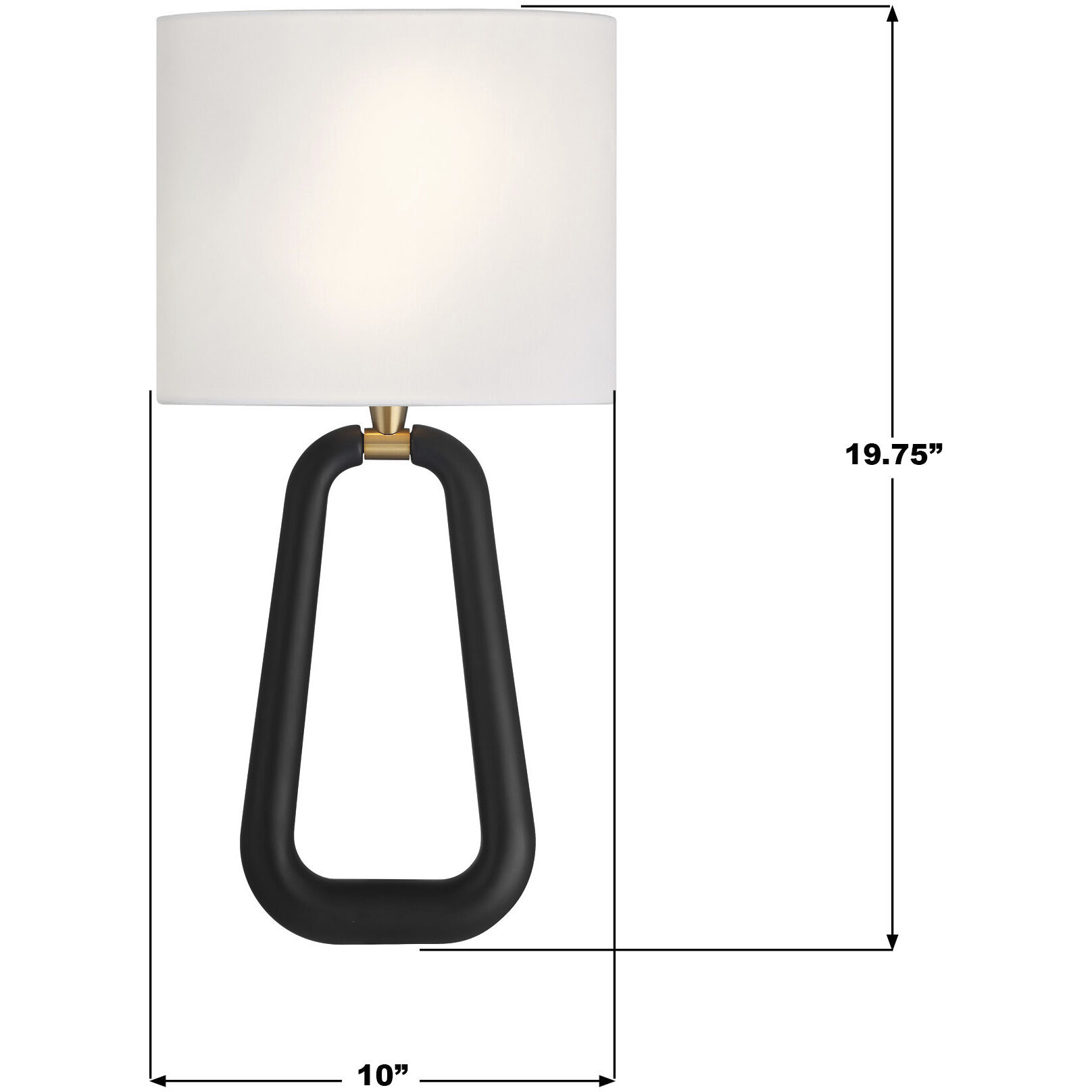 Jori Bath Wall Light in Aged Brass and Matte Black