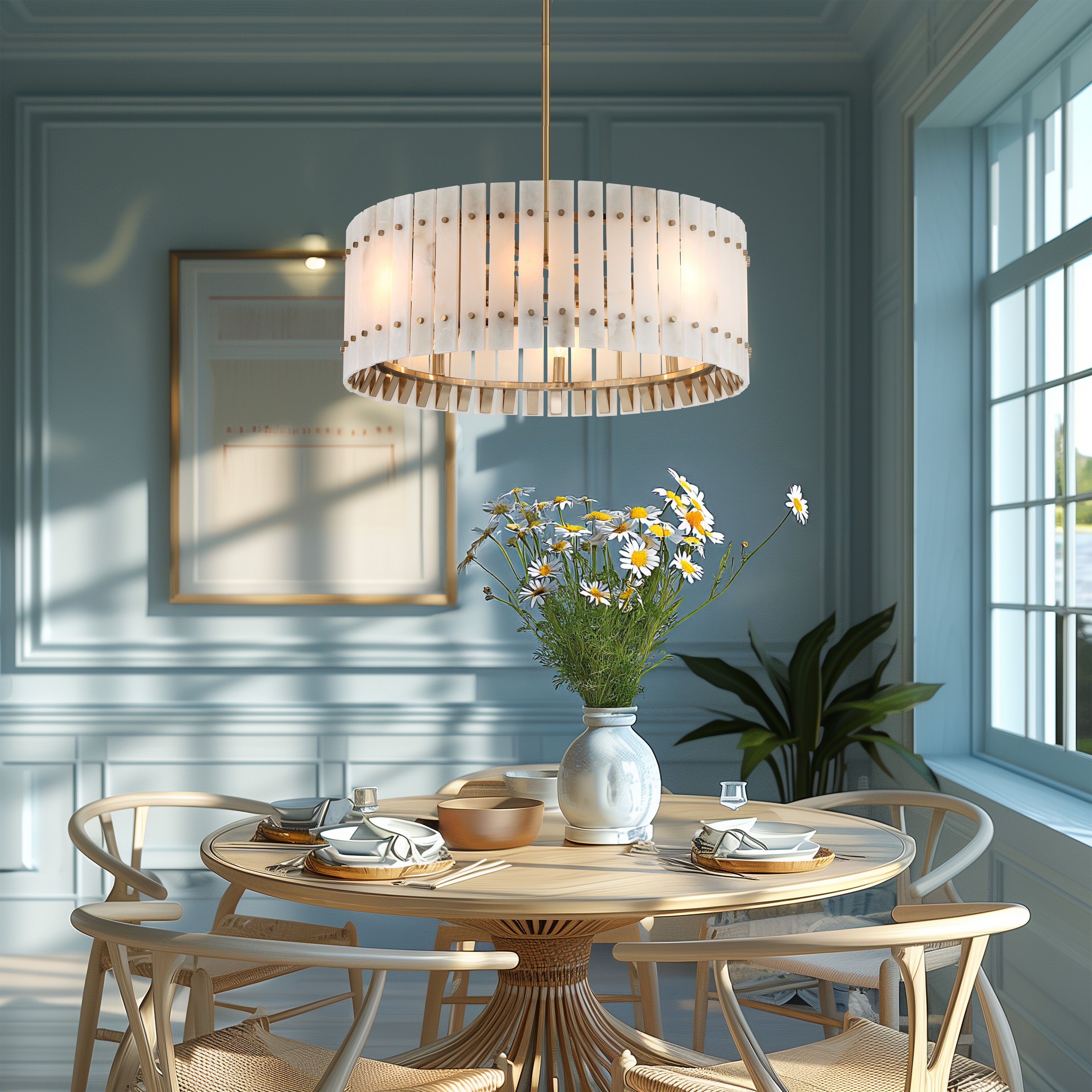 Bardon 8 Light 28.25 inch Celeste Brass Pendant Ceiling Light