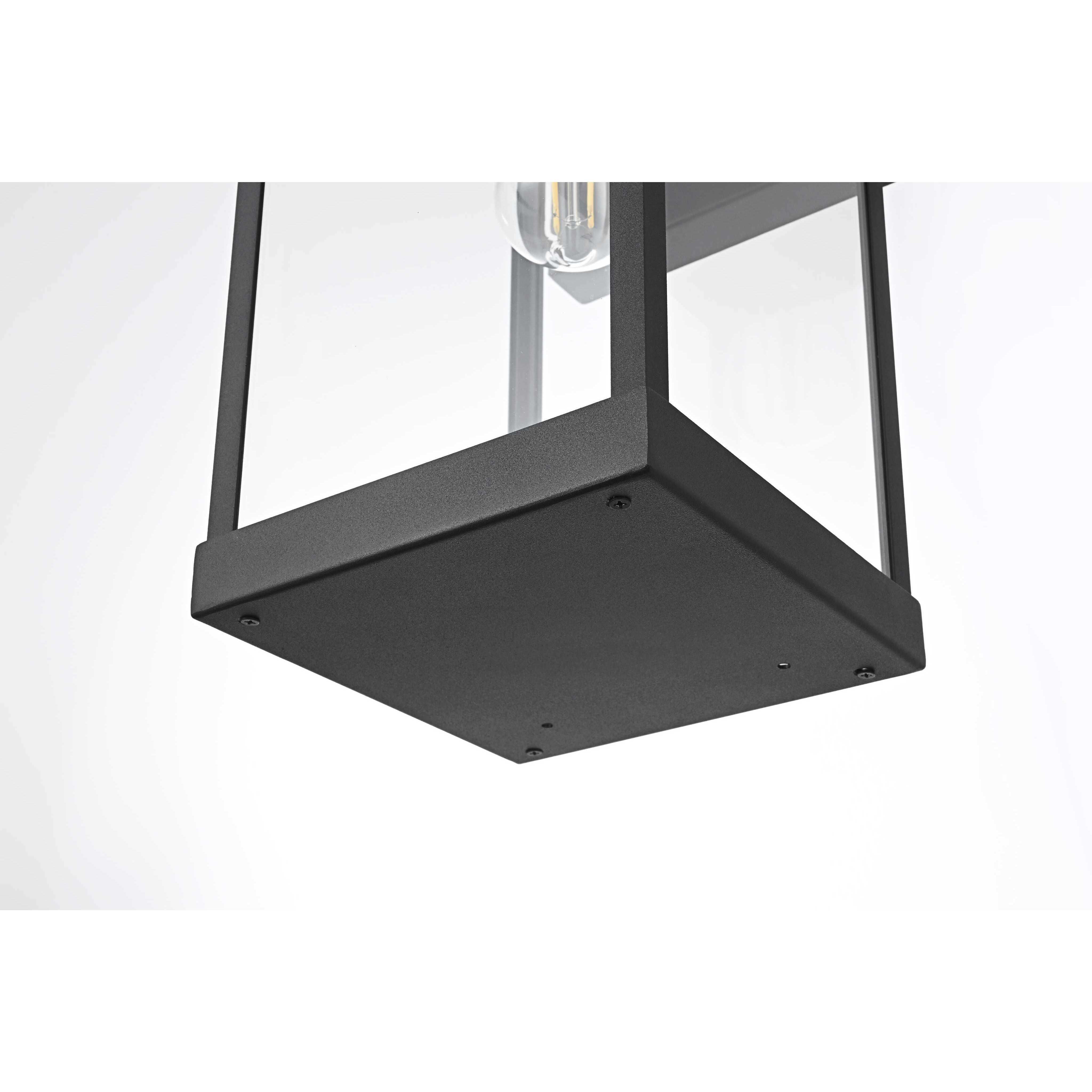 Peter 1 Light 18 inch Black Outdoor Wall Sconce