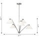 Werley 5 Light 30.38 inch Satin Brass Chandelier Ceiling Light, Large