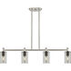 Downtown Urban Crown Point Island Light Ceiling Light in Satin Nickel, Plated Smoke
