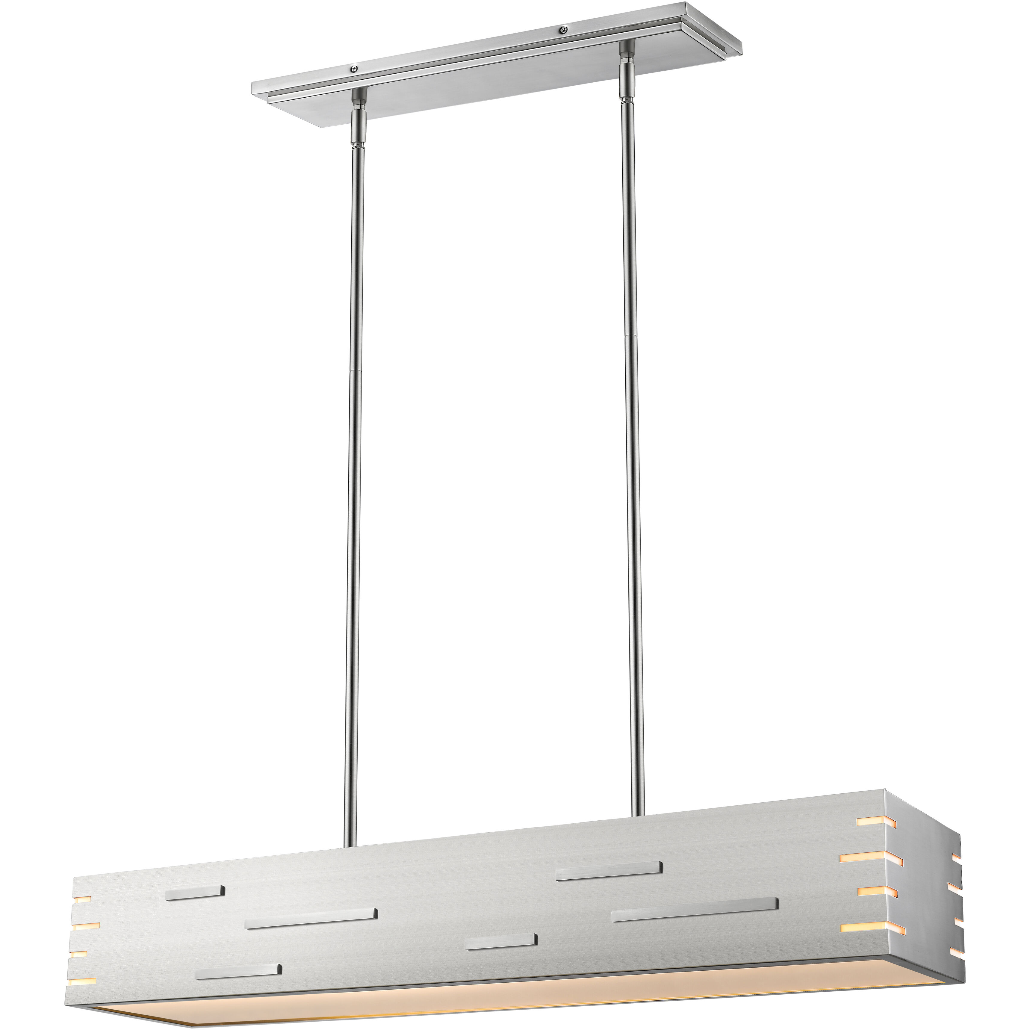 Loek LED 34 inch Brushed Nickel Linear Chandelier Ceiling Light