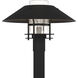 Henry 1 Light 15.8 inch Coastal Black and Coastal Black Outdoor Post Light in Clear
