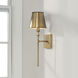 Whitney 1 Light 6.5 inch Aged Brass Sconce Wall Light