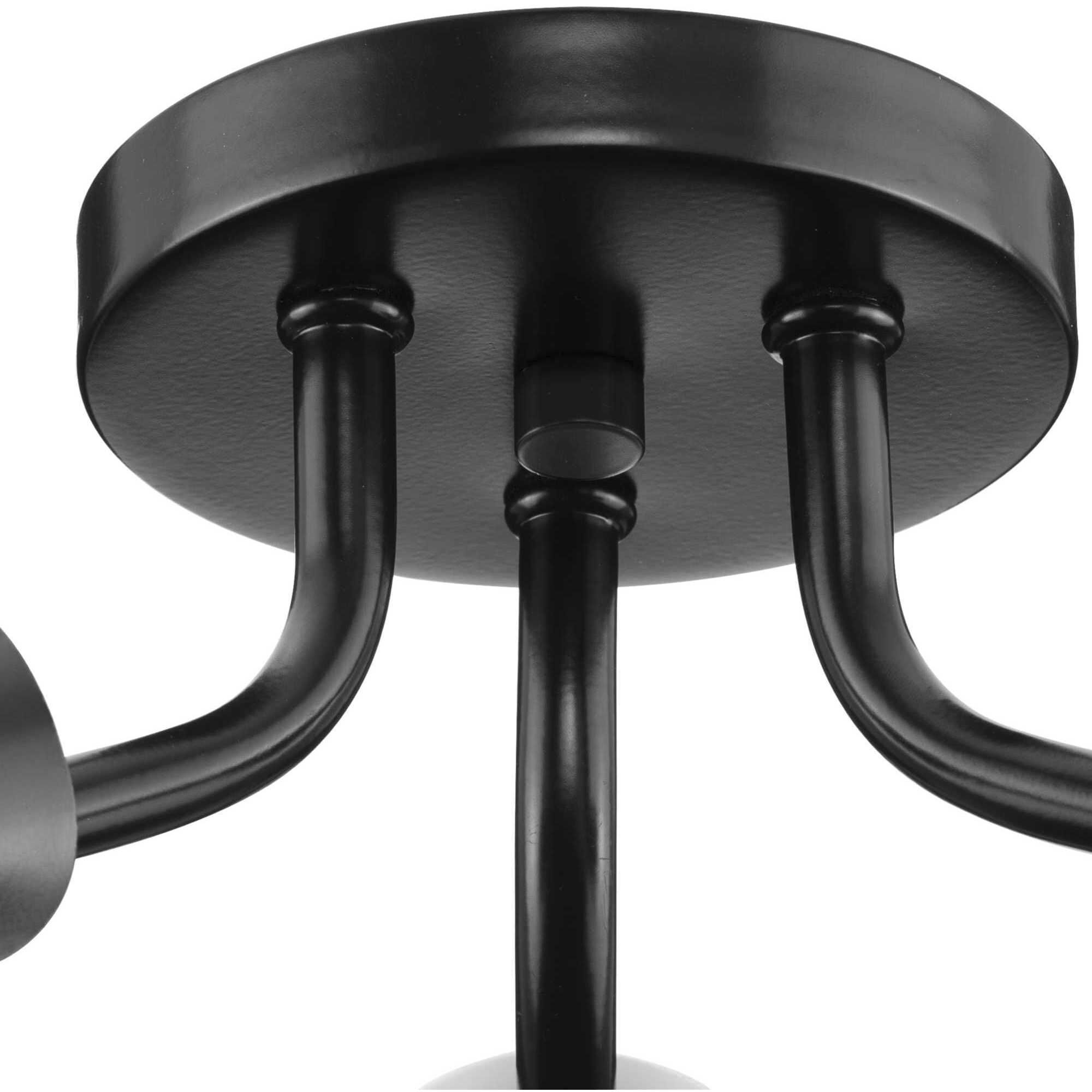Cornett LED 24 inch Matte Black Semi-Flush Mount Ceiling Light