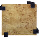 Bromo 26 X 24 inch Natural Burl with Black Accent Table