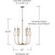 Cohen 6 Light 22 inch Mystic Luster Chandelier Ceiling Light
