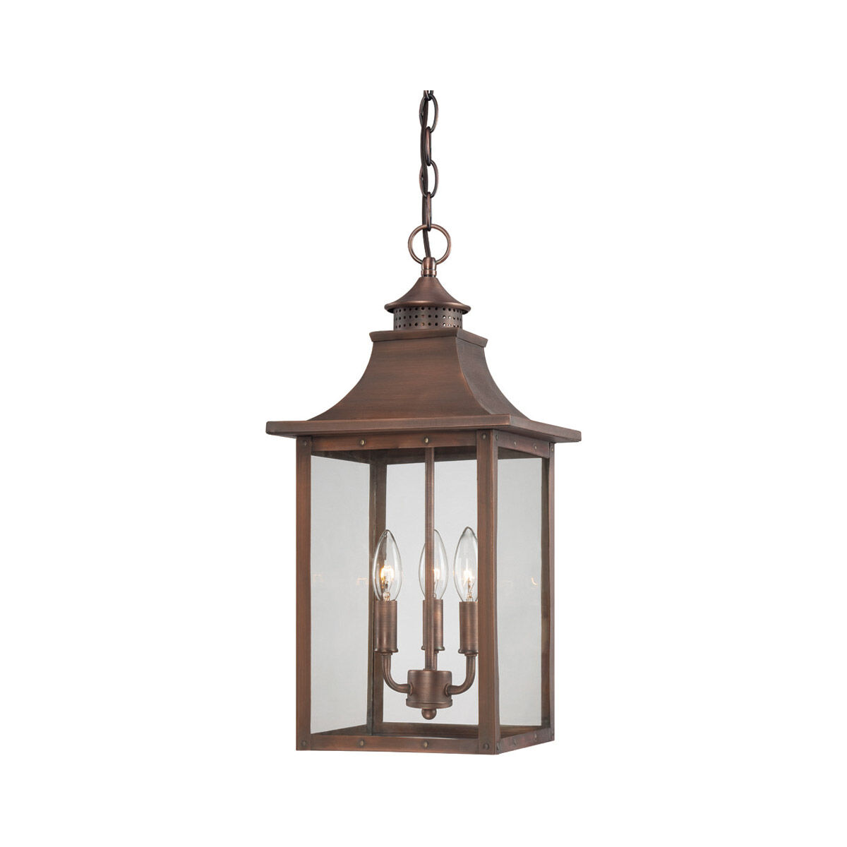 St. Charles 3 Light 10.00 inch Outdoor Pendant/Chandelier