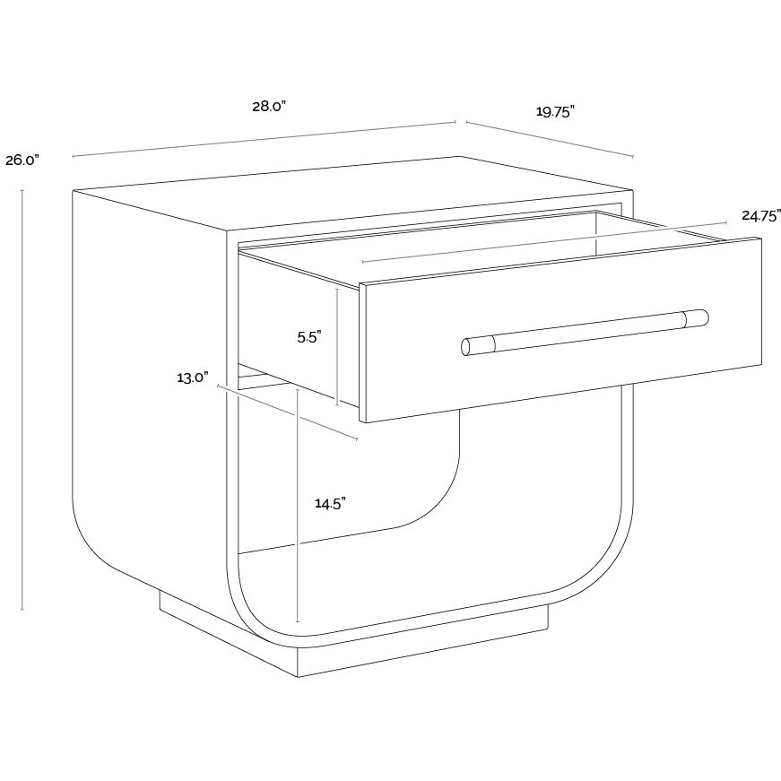 Tarrant 28 X 19.75 inch Sage Green Night Stand