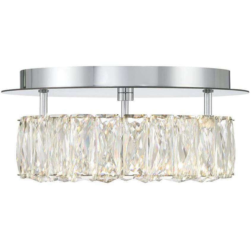 Kinsley 1 Light 12 inch Polished Chrome Flush Ceiling Light