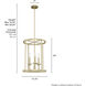 Briargrove 3 Light 15 inch Modern Brass Foyer Pendant Ceiling Light
