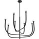 Dahlia LED 36 inch Plaster Black Chandelier Ceiling Light