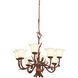 Ponderosa 8 Light 26 inch Ponderosa Chandelier Ceiling Light in Small Piastra (1255)