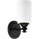 Neighborhood Dardyn 1 Light 5.5 inch Espresso Wall Sconce Wall Light in White Frosted Glass
