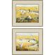 Terns on Marsh Yellow and Green and Black and Multi Framed Art