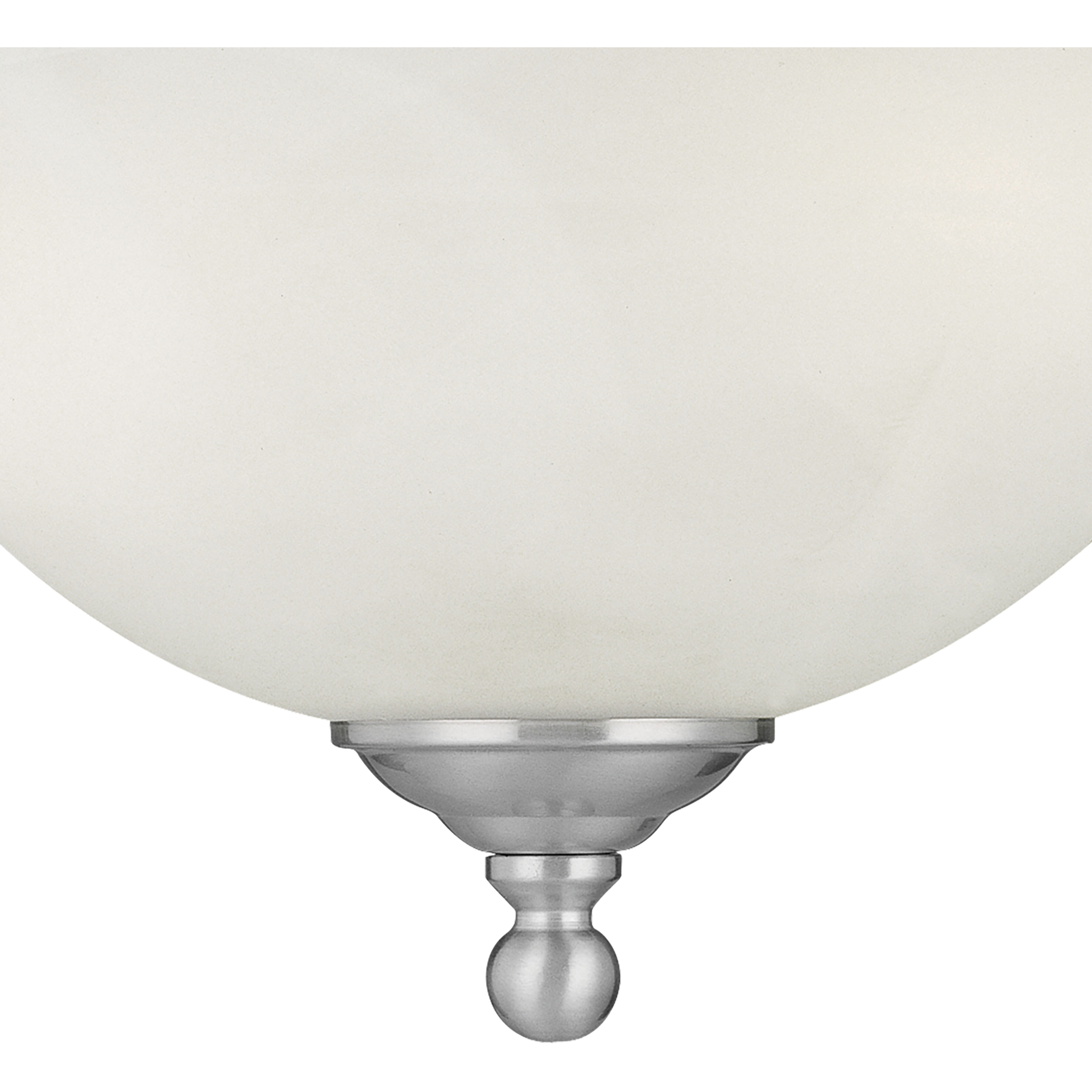 Riva 3 Light 16 inch Brushed Nickel with White Semi Flush Mount Ceiling Light