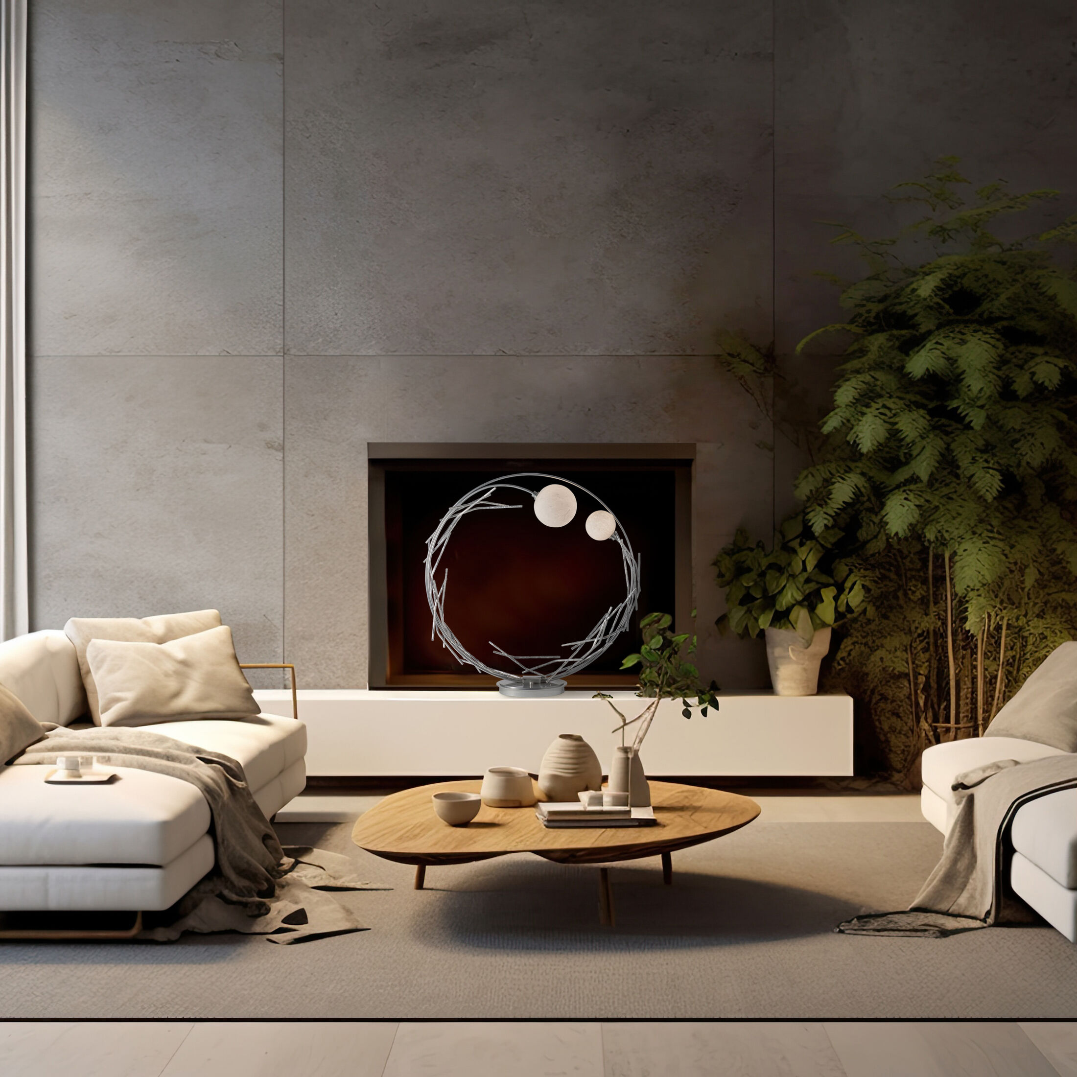 Brindille 36.6 inch 5 watt Sterling Table Lamp Portable Light