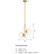 Teatro 3 Light 15 inch Brushed Gold Pendant Ceiling Light