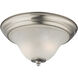 Kingston 2 Light 13 inch Brushed Nickel Flush Mount Ceiling Light