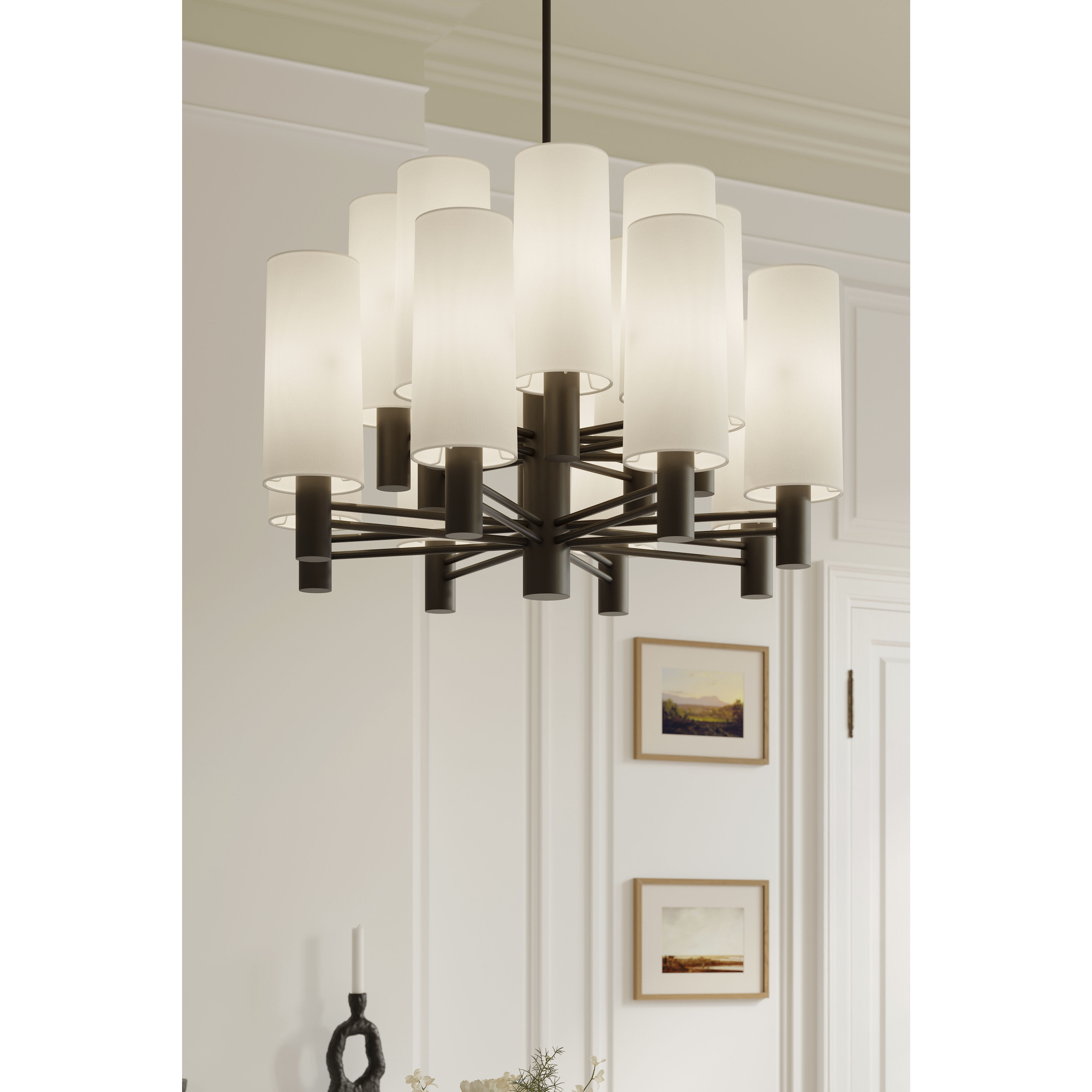 Draxen 16 Light 34 inch Dark Bronze Chandelier Ceiling Light