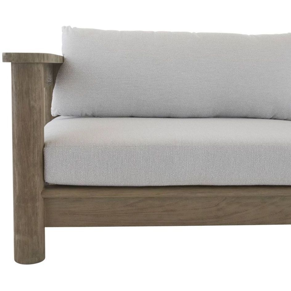 Caldwell Porpoise and Weathered Teak Outdoor Sofa