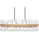 Serephina 24 Light 42 inch Satin Gold Linear Chandelier Ceiling Light