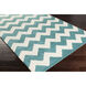 Transit Teal/Cream/Teal/Ivory Handmade Rug