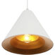 Keila 1 Light 10 inch Matte White and Gold Down Pendant Ceiling Light
