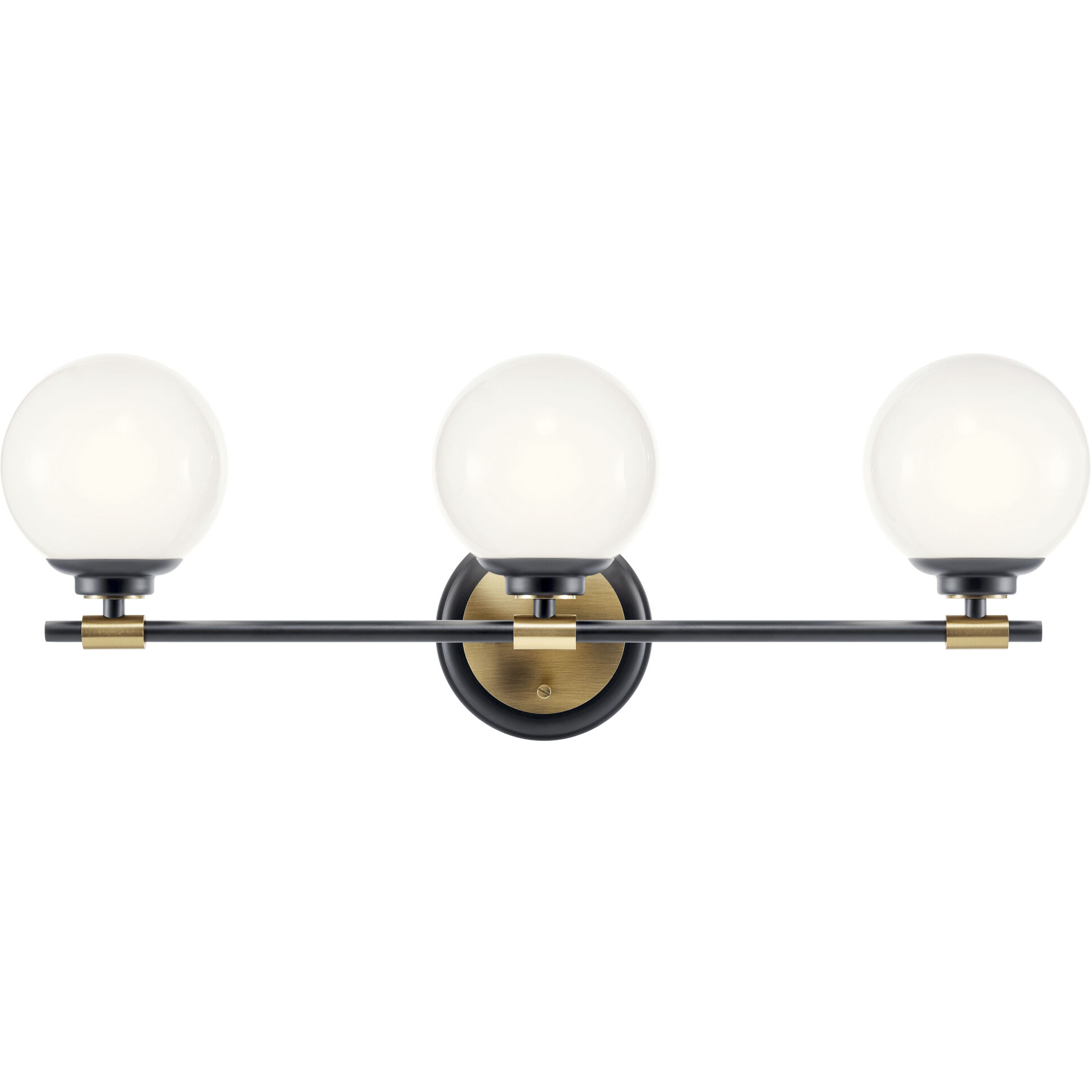 Benno 3 Light 24.5 inch Black and Champagne Bronze Bath Bracket Wall Light, 3 Arm