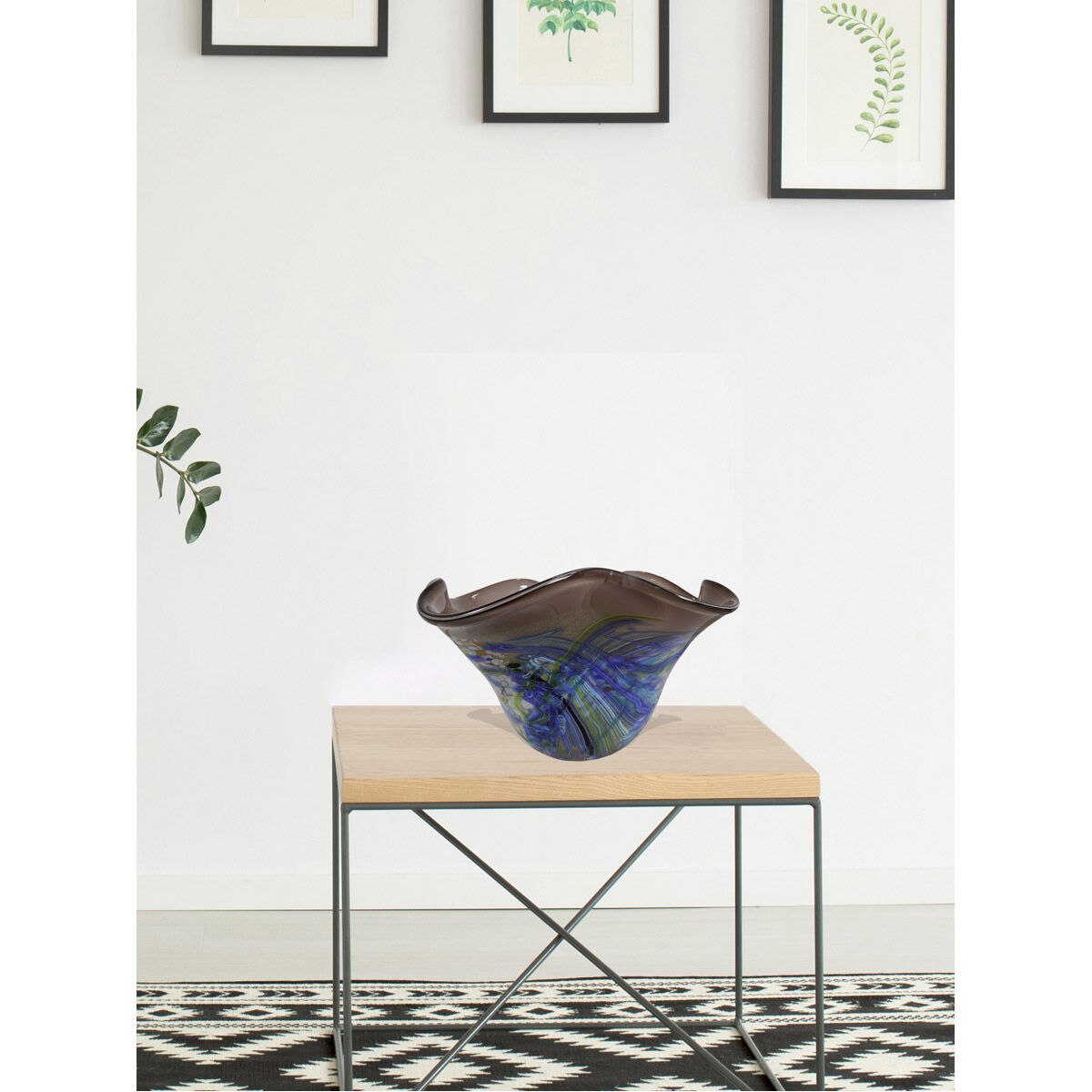 Evelyn 16 X 9 inch Blown Art Glass Bowl