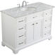 Americana 48 X 35 inch White with Carrara White Marble Vanity Set