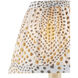 Lenore Gold and Brown and Ivory 6 inch Tapered Chandelier Shade