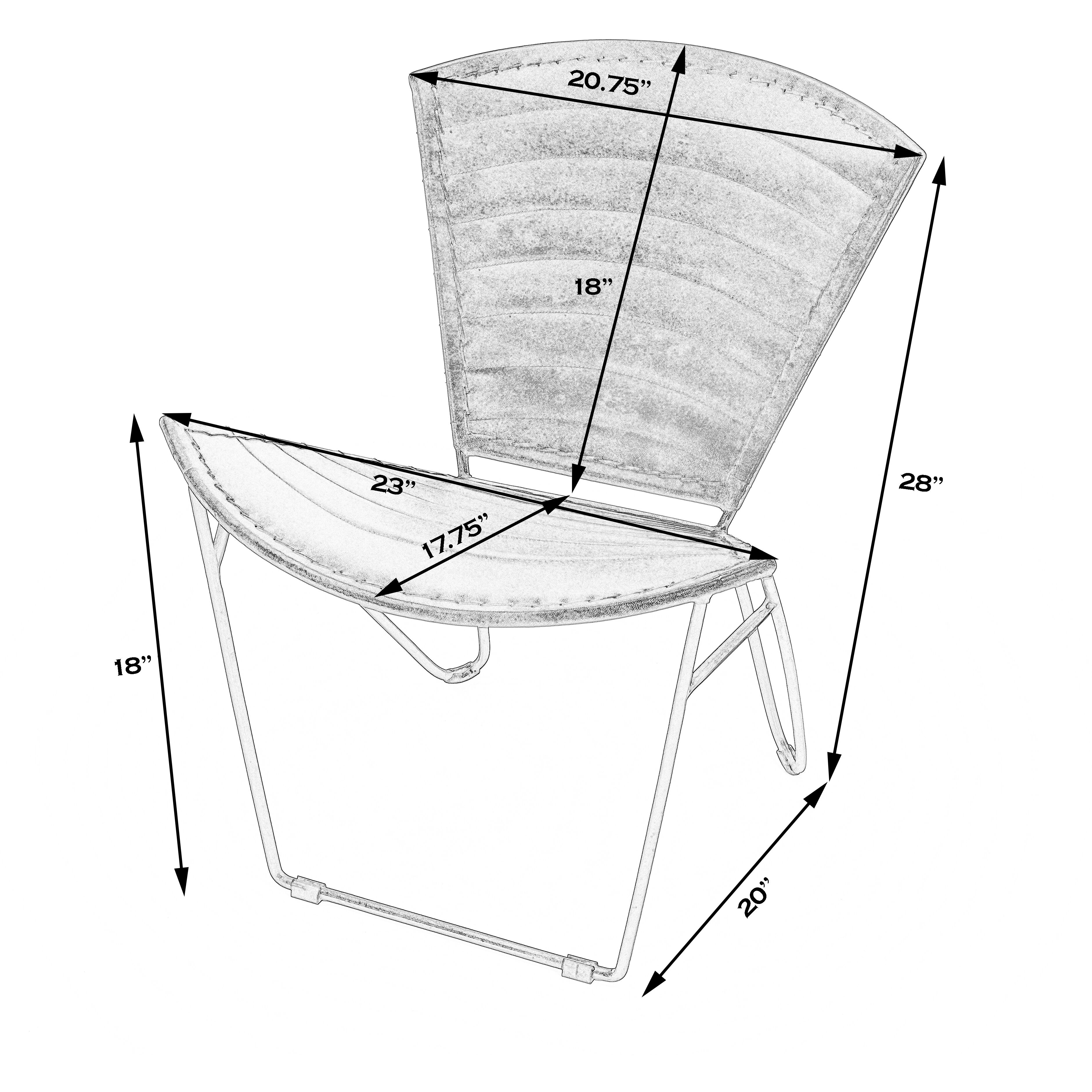 Felix Iron & Leather Accent Chair in White